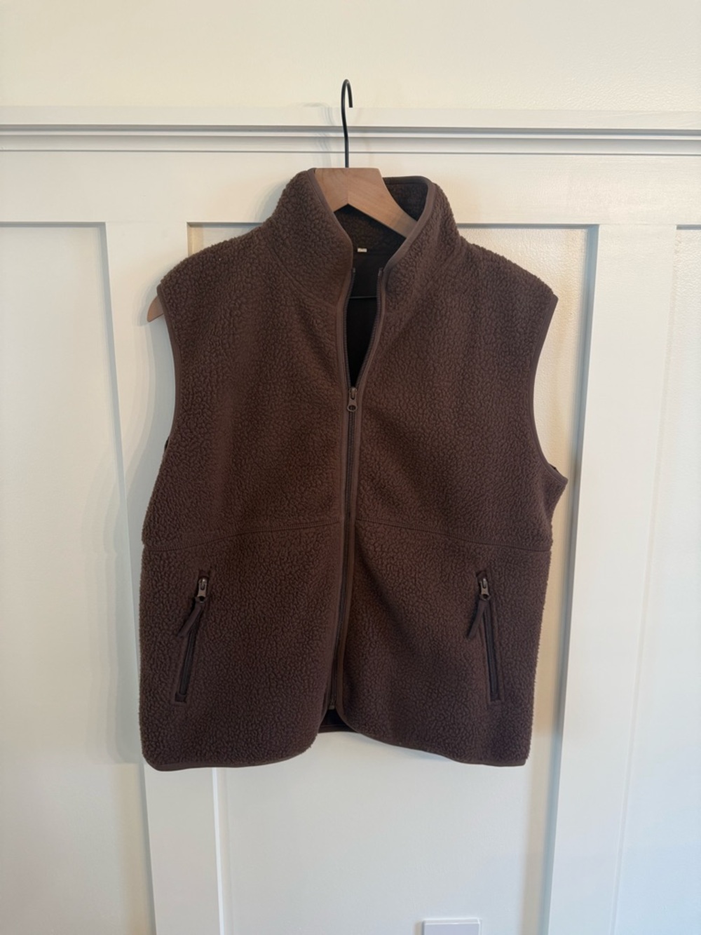Women’s Brown Sherpa Fleece Vest